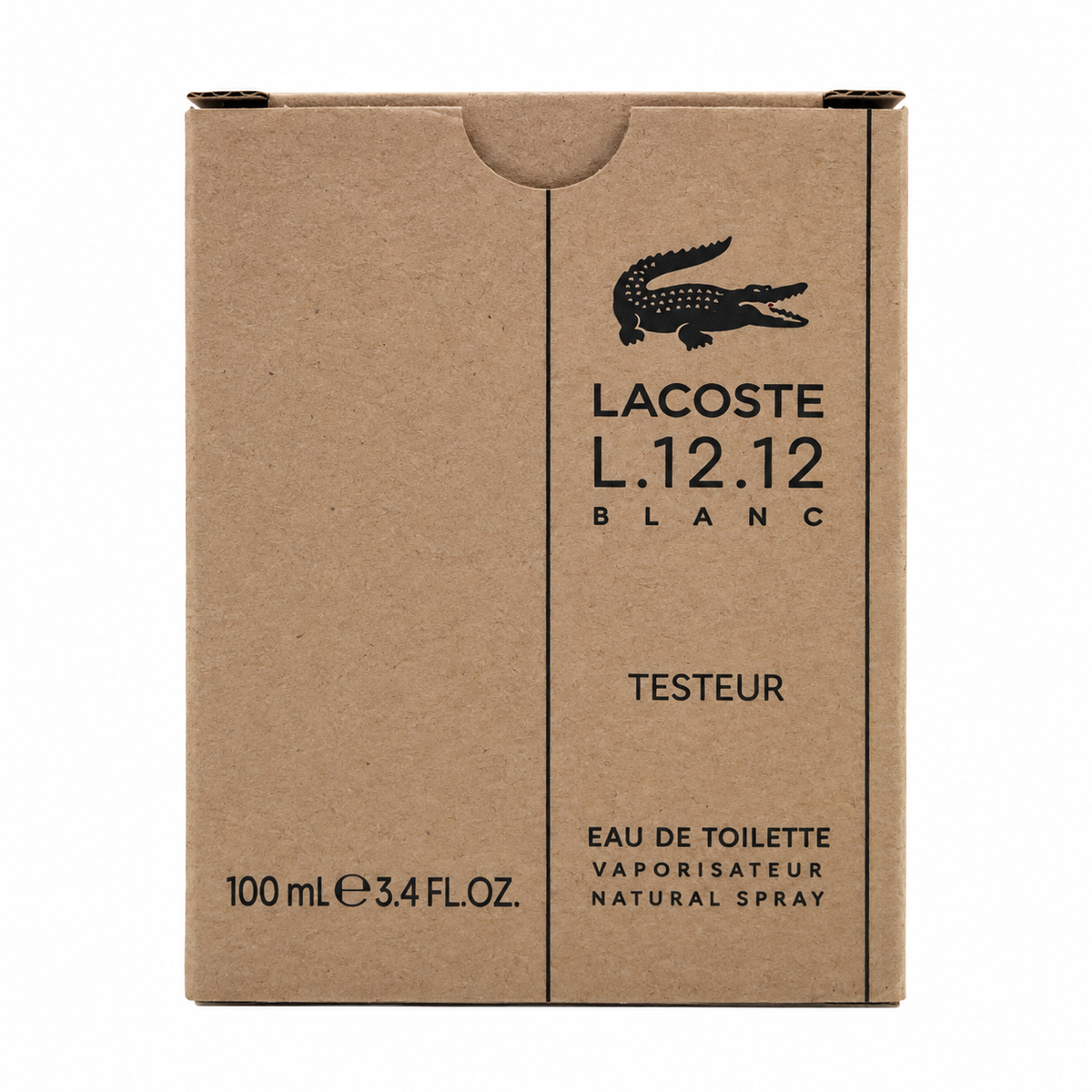 L.12.12 Blanc Eau Intense by Lacoste Eau de Toilette 3.4 oz / 100 mL for Men Tester with Box