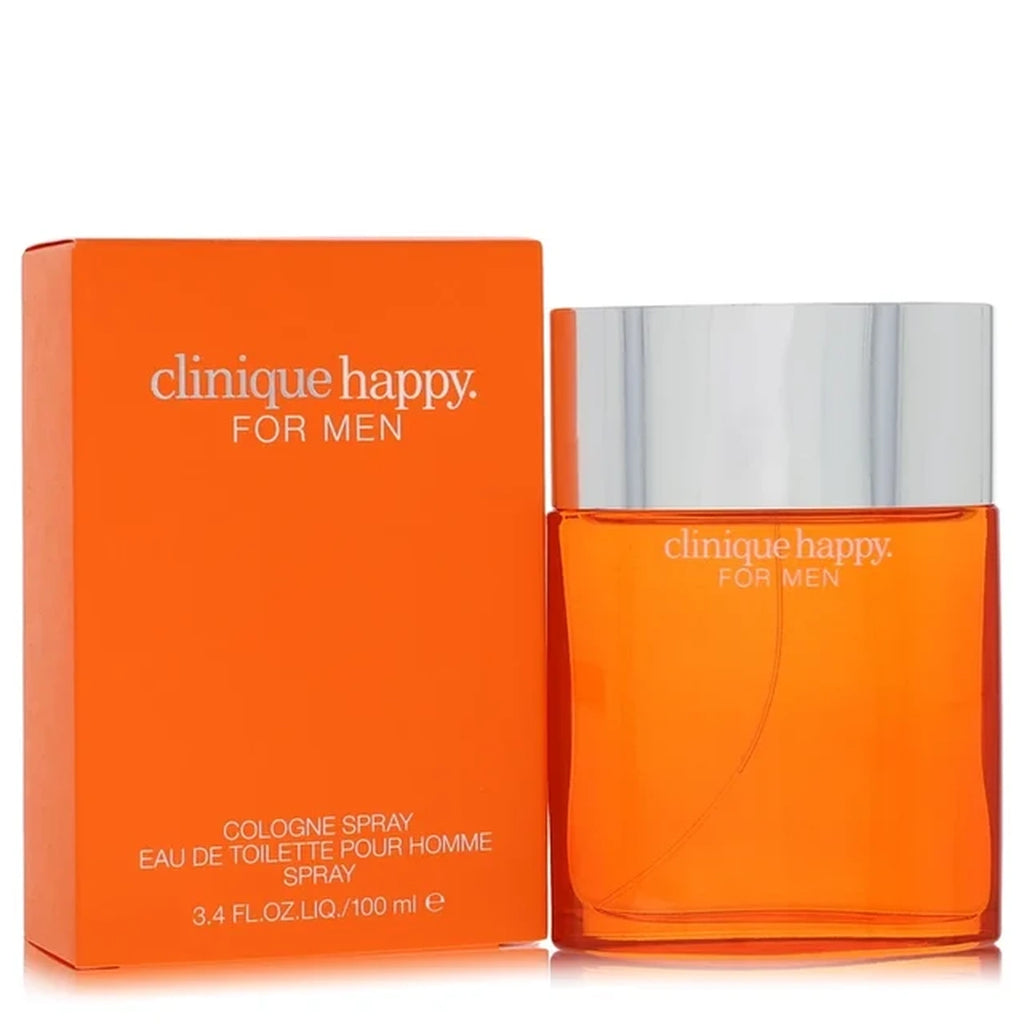 Clinique Happy for Men Cologne Spray 1.7 oz bottle and box