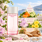 Clinique Happy Heart fragrance notes with mandarin, cucumber, water hyacinth, yellow primrose and blond woods