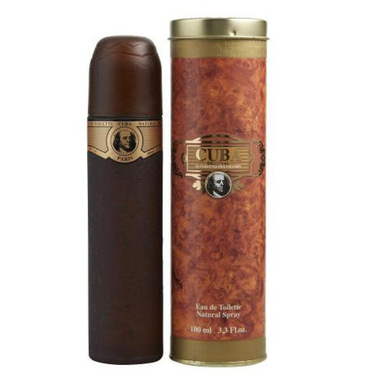 Cuba Gold by Fragluxe Eau de Toilette 3.4 oz bottle and box