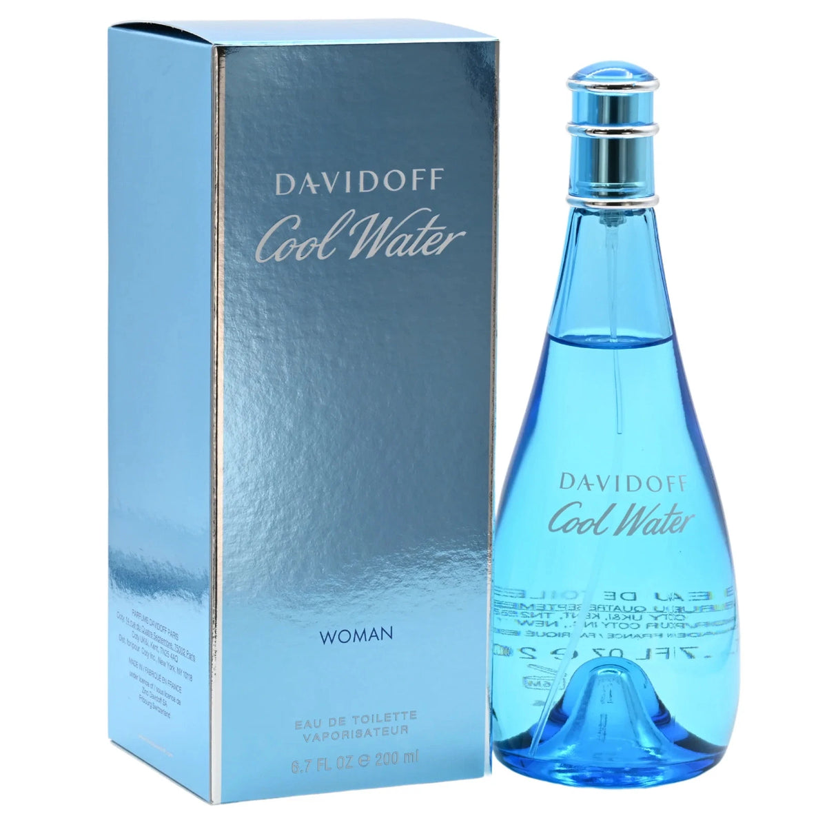 Davidoff Cool Water Woman Eau de Toilette 6.7 oz bottle and box