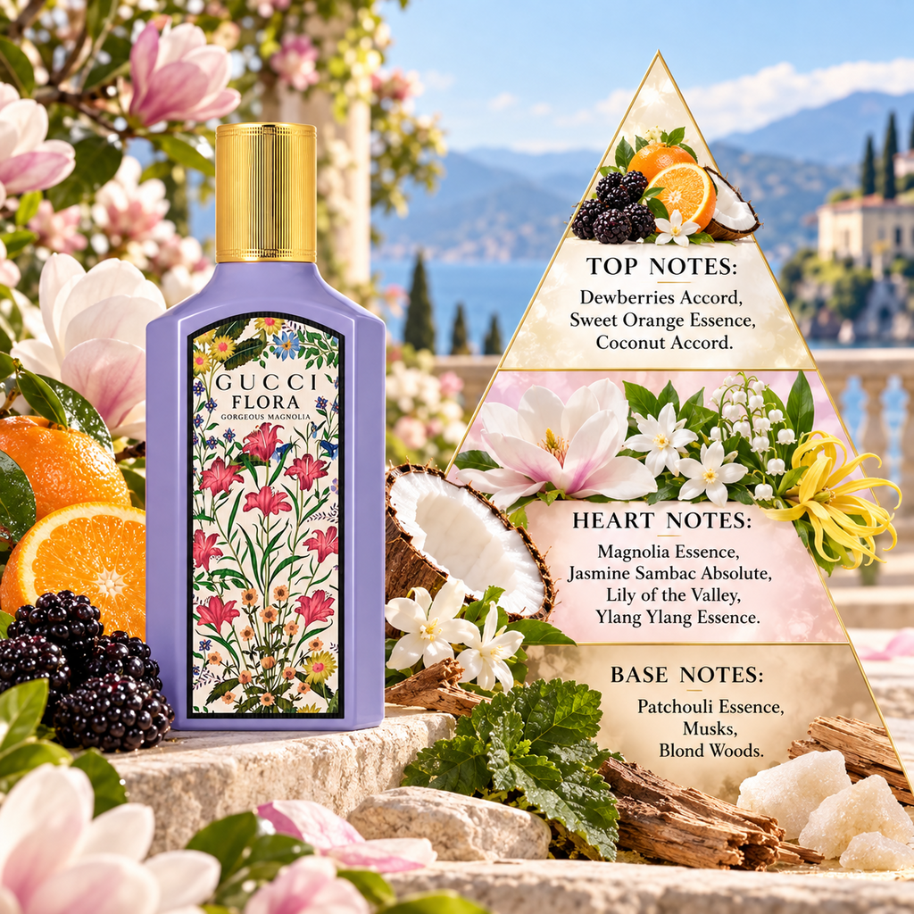 Gucci Flora Gorgeous Magnolia fragrance notes