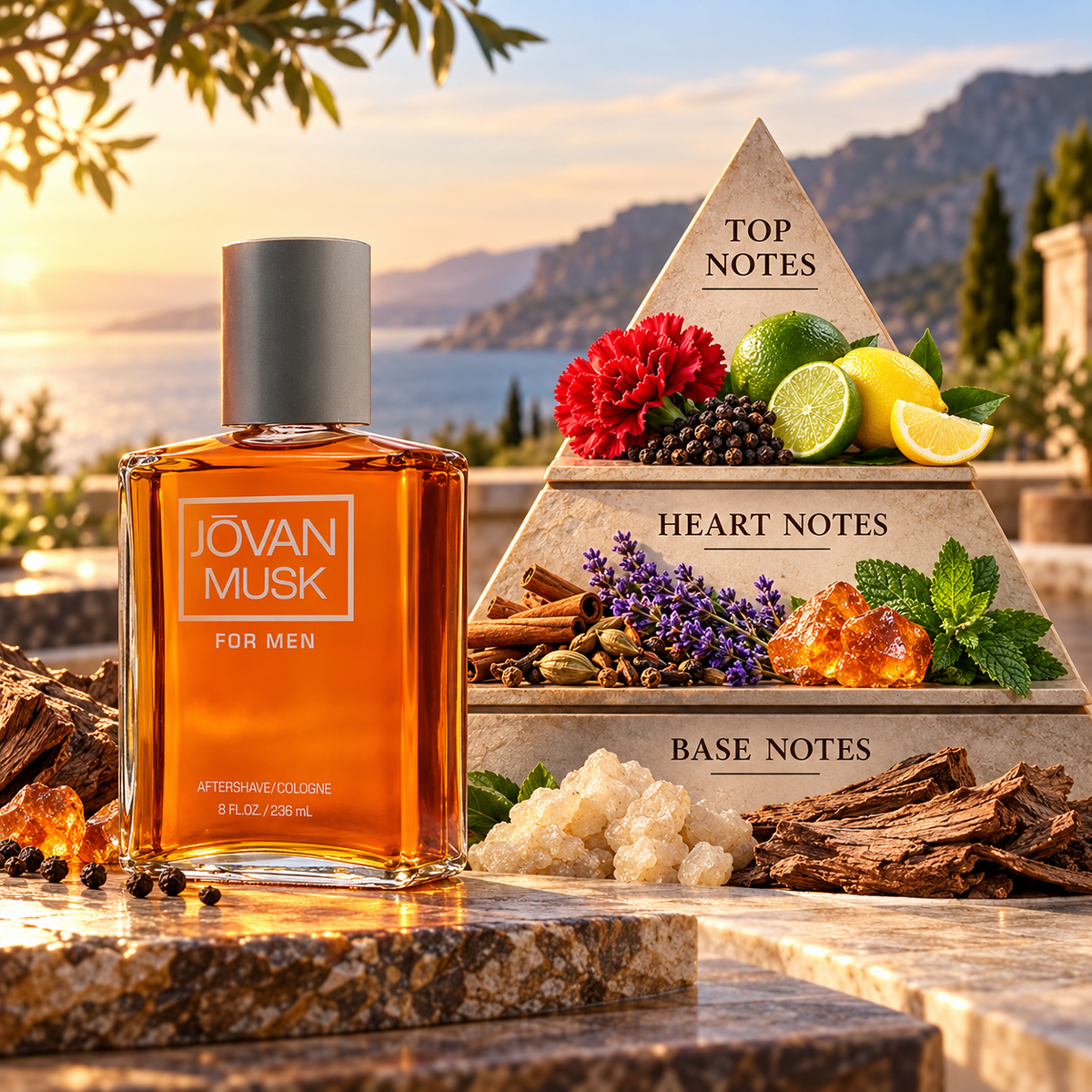 Jovan Musk After Shave Cologne fragrance notes