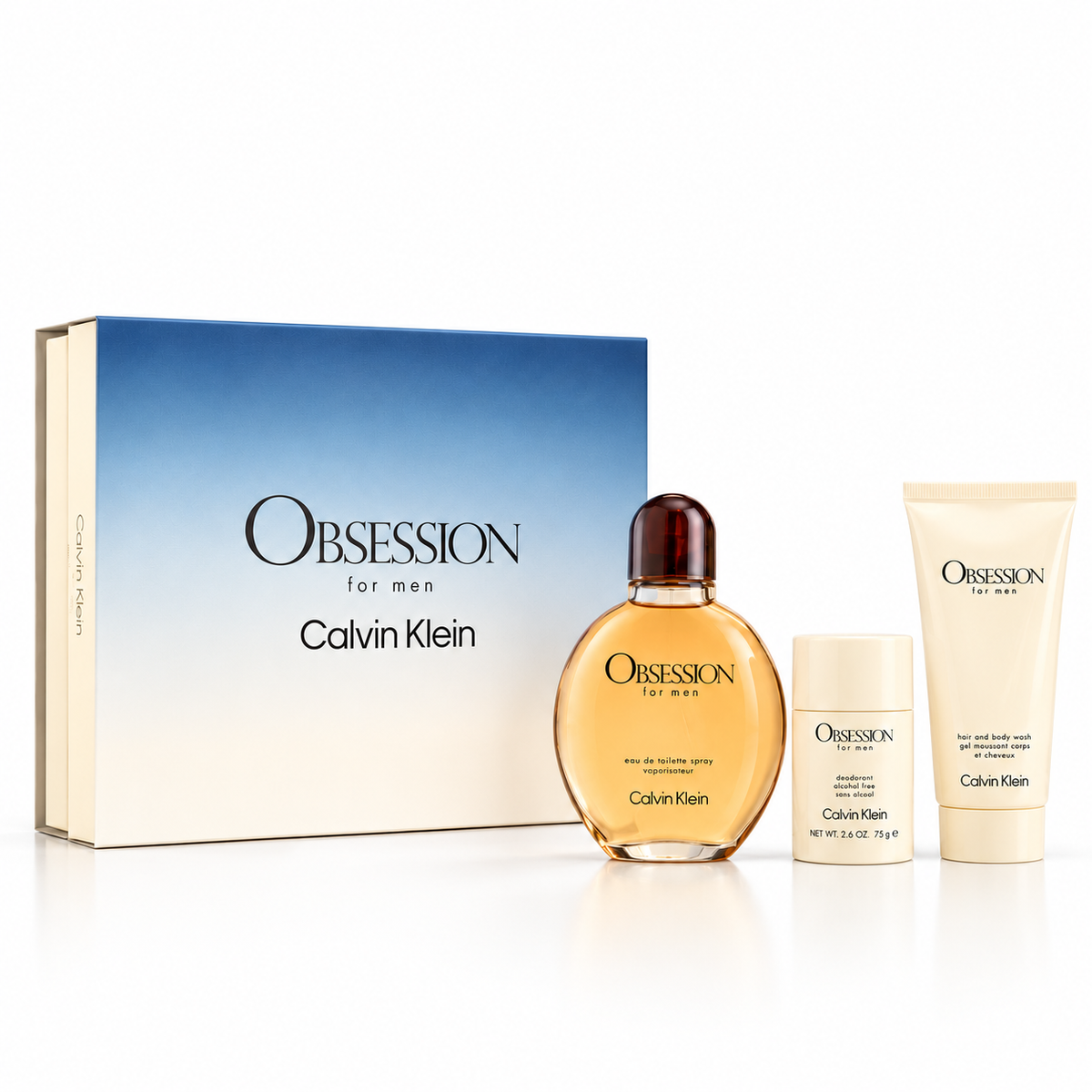 Obsession by Calvin Klein 3-Piece Gift Set 4.2 oz / 125 mL for Men