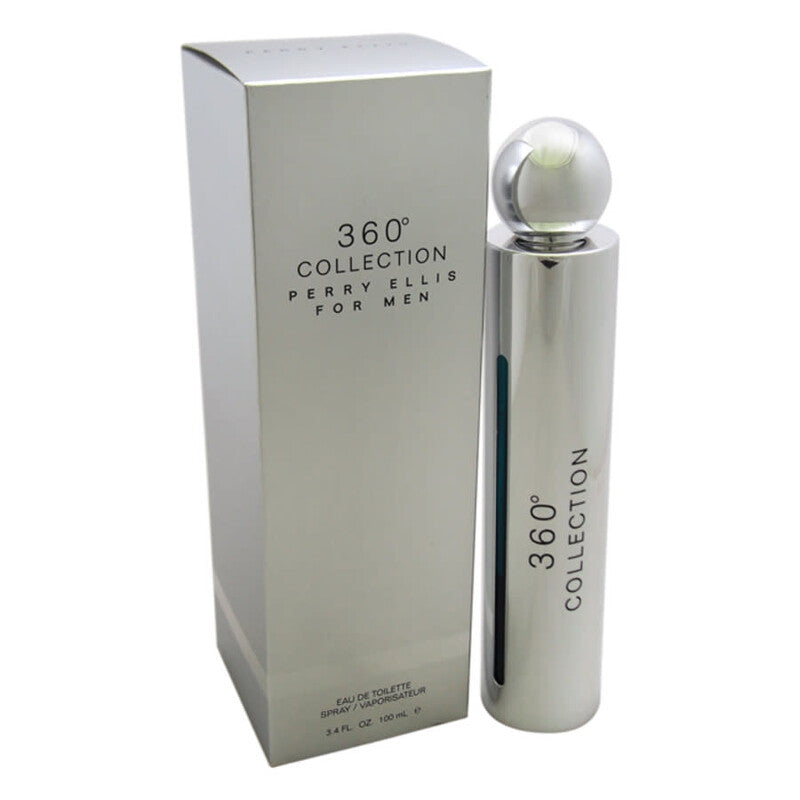 Perry Ellis 360 Collection Eau de Toilette 3.4 oz bottle and box