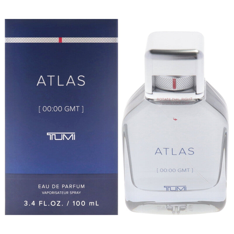 Tumi Atlas Eau de Parfum 3.4 oz bottle and box